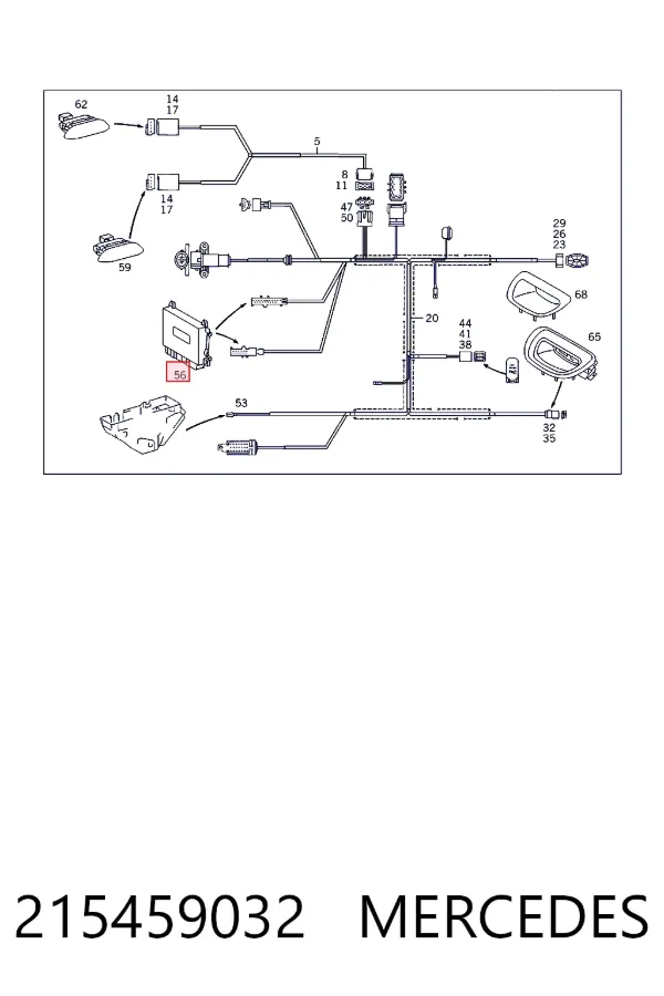A0215459032 Mercedes Модуль (блок ЕБУ) управління парктроніком