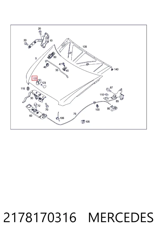Фірмовий значок капота Mercedes A2178170316 ціна, від 17.93 USD