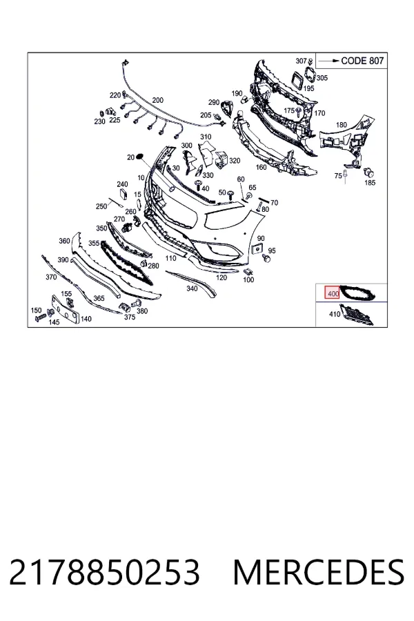 Купити A2178850253 Mercedes 