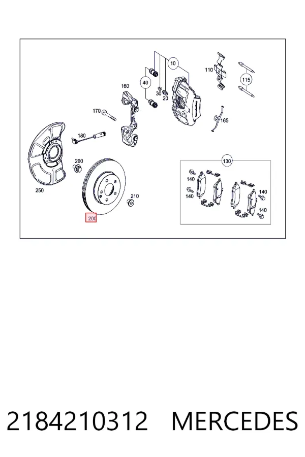 Диск переднього гальма Mercedes A2184210312 ціна, від 116.33 USD