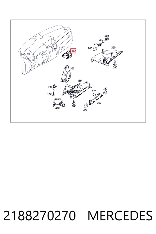 Годинник салонний Mercedes A2188270270 ціна, від 31.67 USD