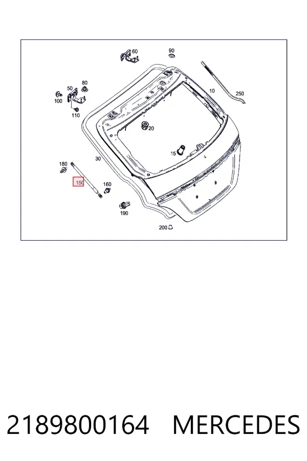 Амортизатор багажника A2189800164 Mercedes
