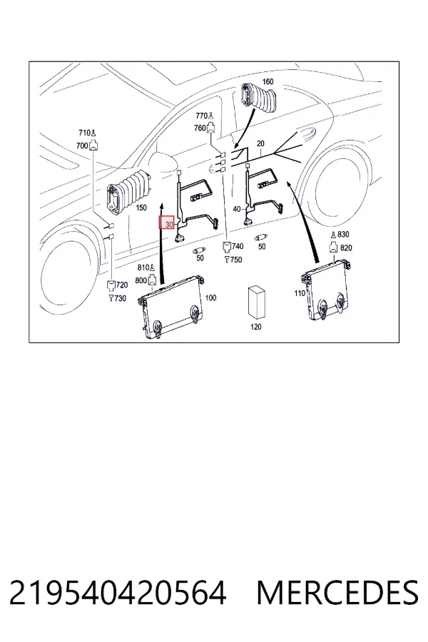  Mercedes A2195404205 ціна, від 31.67 USD
