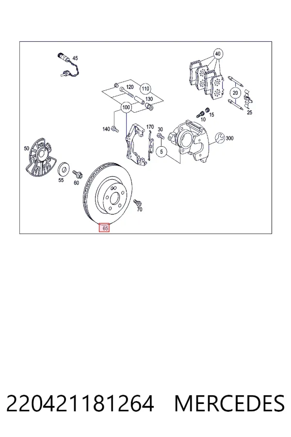 Купити A2204211812 Mercedes Ротор гальмівний