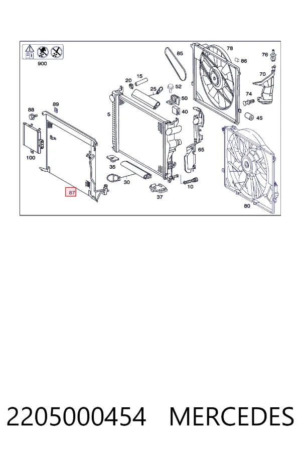 A2205000454 Mercedes Конденсатор