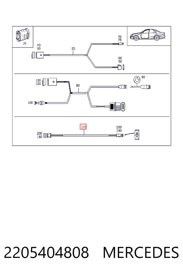  Mercedes A2205404808 ціна, від 3.67 USD