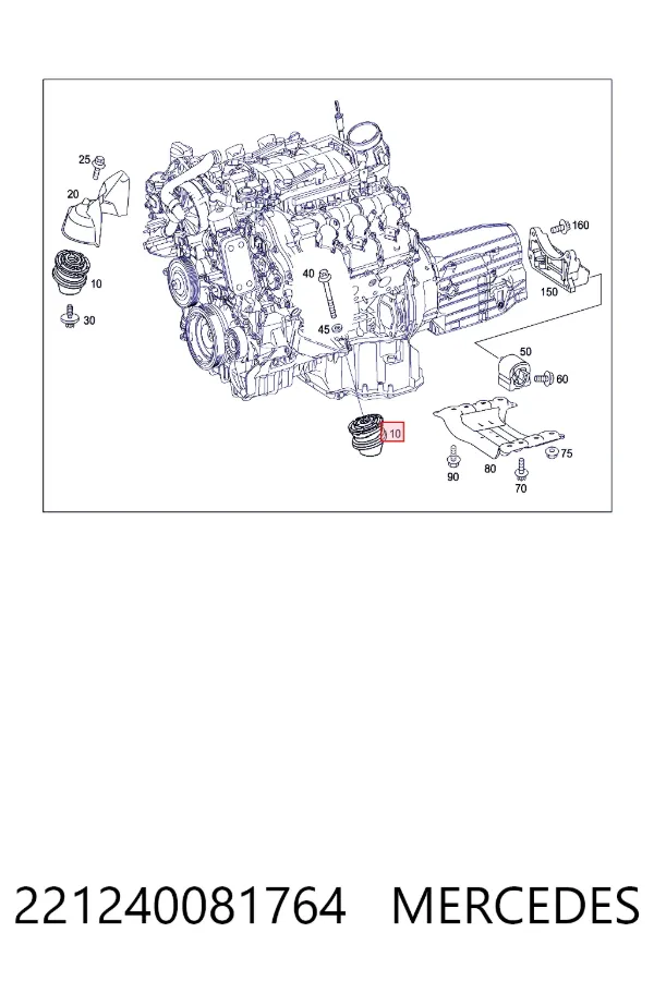 Купити A2212400817 Mercedes Подушка (опора) двигуна ліва/права