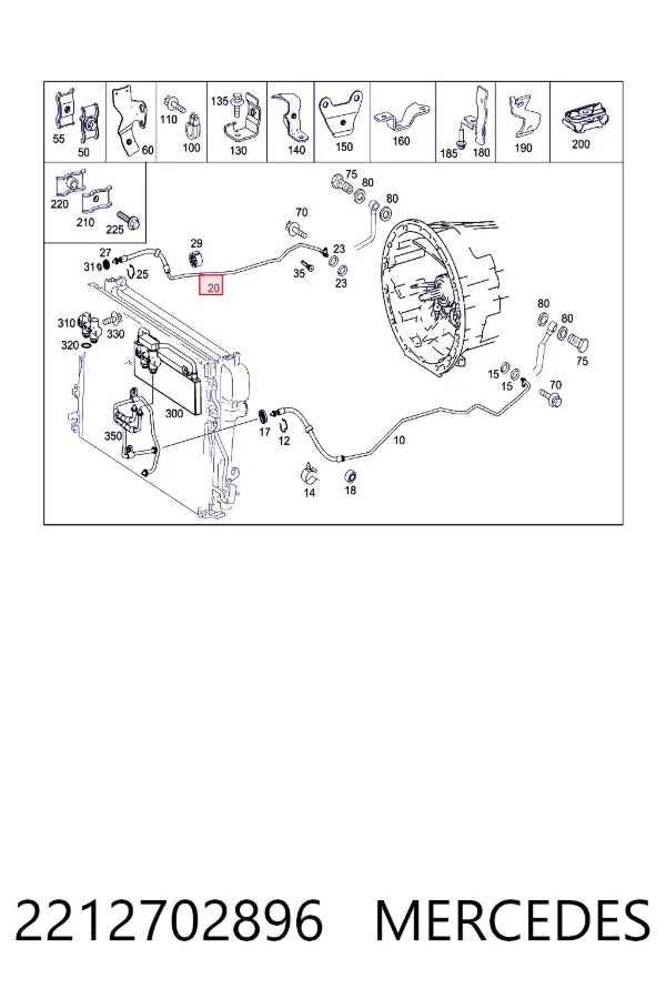  Mercedes A2212702896 ціна, від 25.34 USD