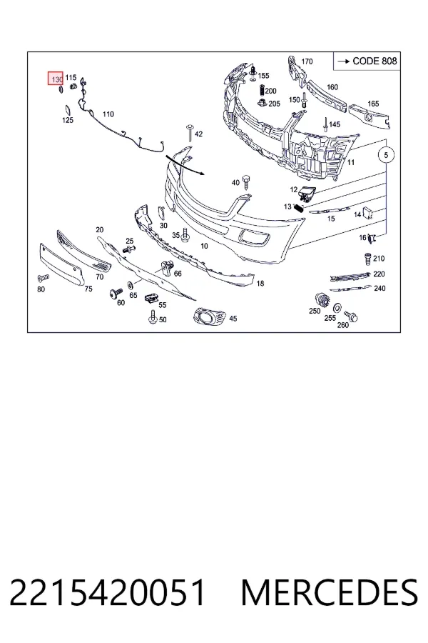  Mercedes A2215420051 ціна, від 7.44 USD