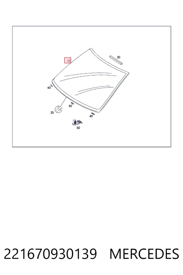 A221670930139 Mercedes Автомобільне скло