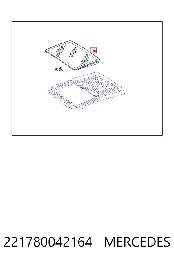 Скло даху Mercedes A2217800421