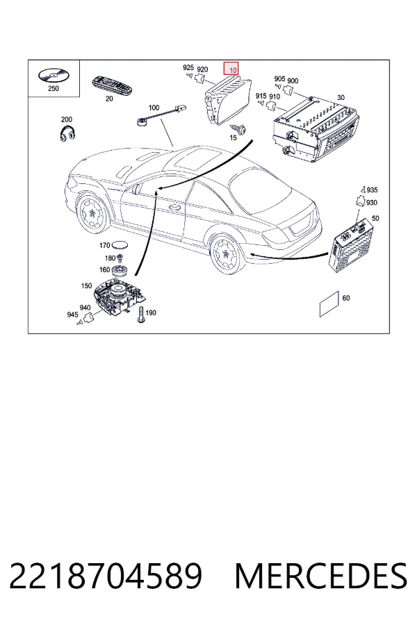 Mercedes A2218704589 ціна, від 63.98 USD
