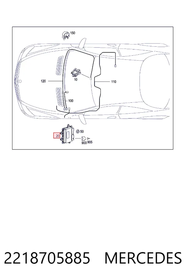  Mercedes A2218705885 ціна, від 18.99 USD