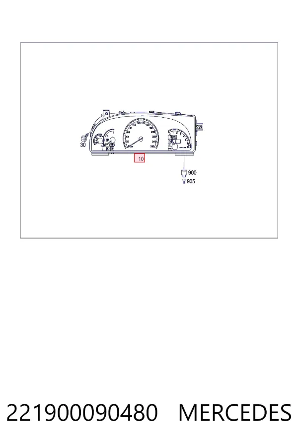 A2219000904 Mercedes Щиток приладів додатковий