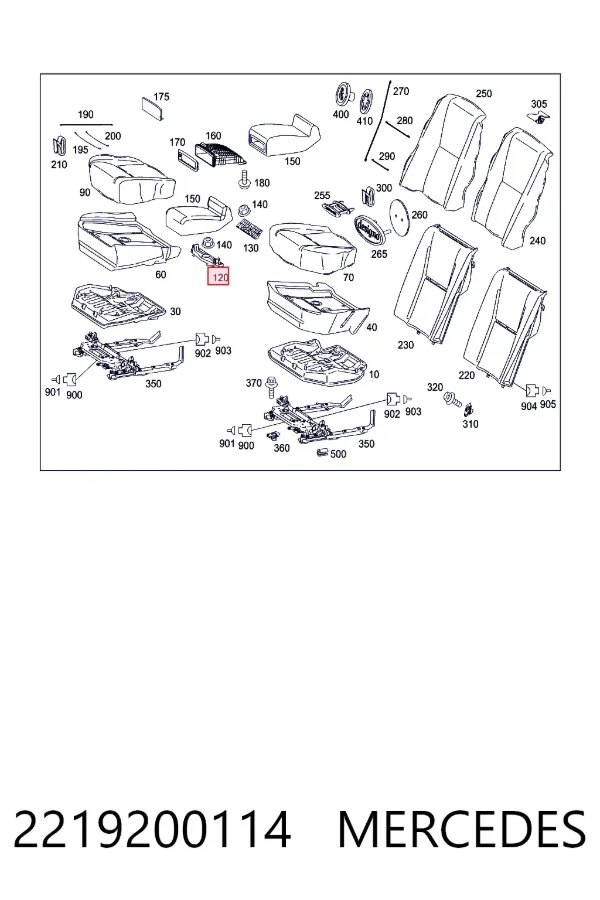  Mercedes A2219200114 ціна, від 4.78 USD