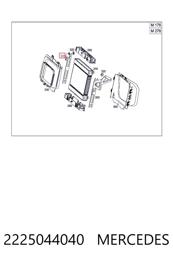  Mercedes A2225044040 ціна, від 110.84 USD