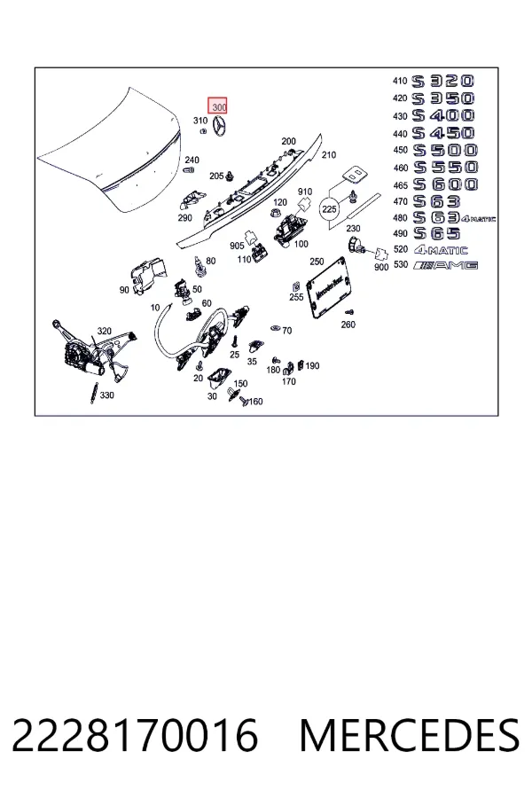  Mercedes A2228170016 ціна, від 10.14 USD