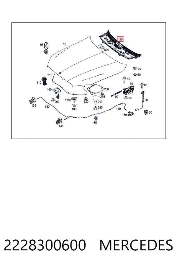  Mercedes A2228300600 ціна, від 63.34 USD