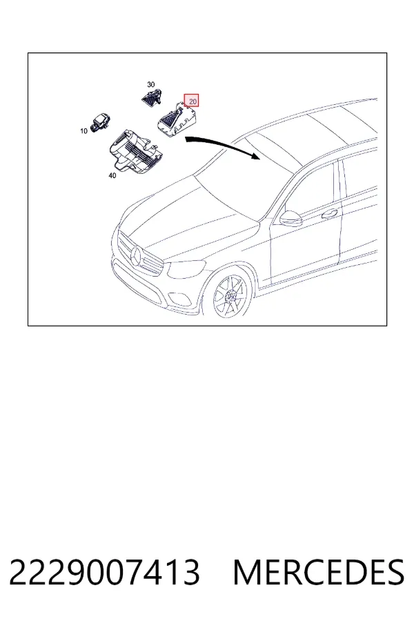 Купити A2229007413 Mercedes Камера системи забезпечення видимості