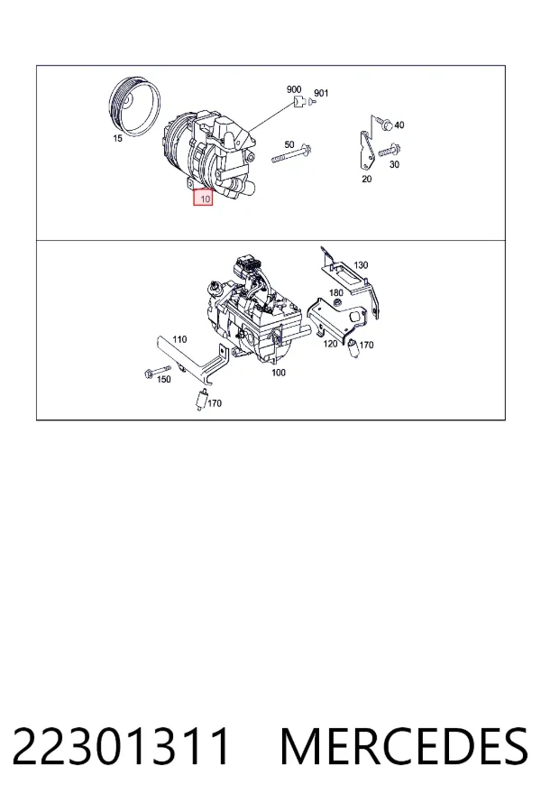 A0022301311 Mercedes Компресор холодоагенту