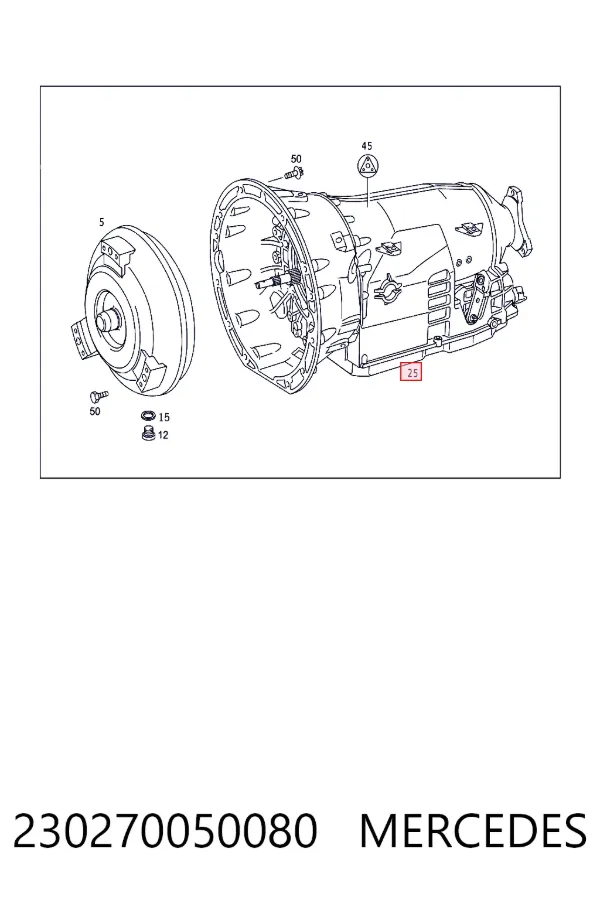 Коробка передач автомат Mercedes A2302700500 ціна, від 478.71 USD