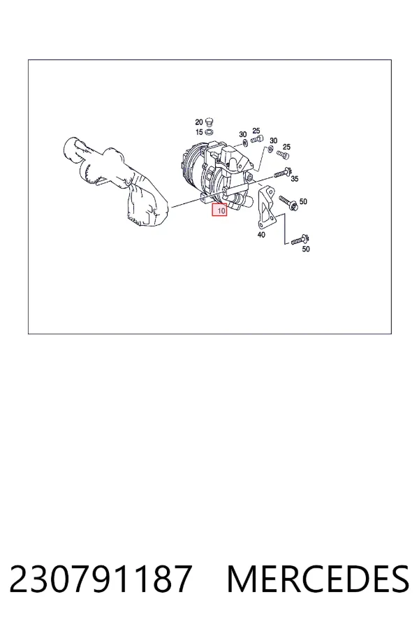 Купити A0002307911 Mercedes Компресор кліматичної установки