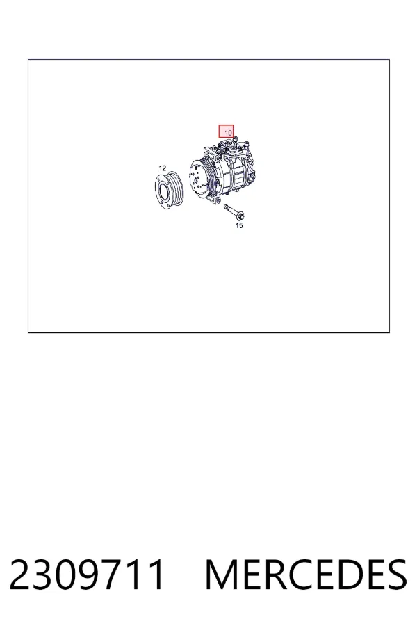 A0002309711 Mercedes Компресор холодоагенту