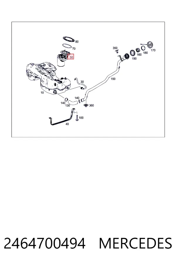 Модуль бензонасоса Mercedes A2464700494 ціна, від 61.23 USD