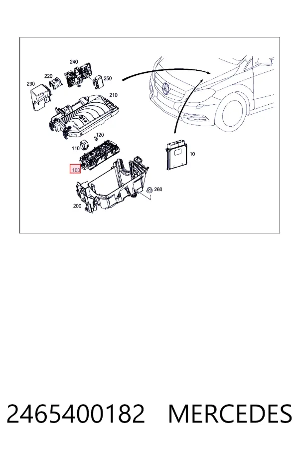 Купити A2465400182 Mercedes Корпус запобіжників