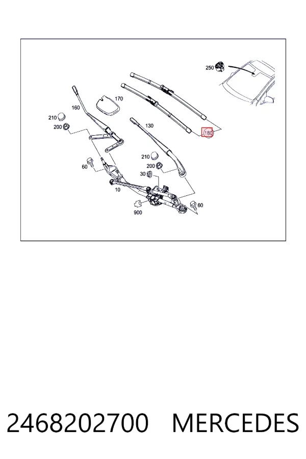 Купити A2468202700 Mercedes Безконтактні двірники