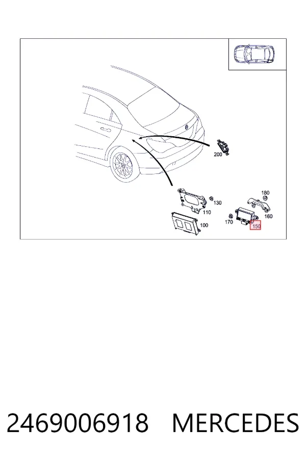  Mercedes A2469006918 ціна, від 22.18 USD