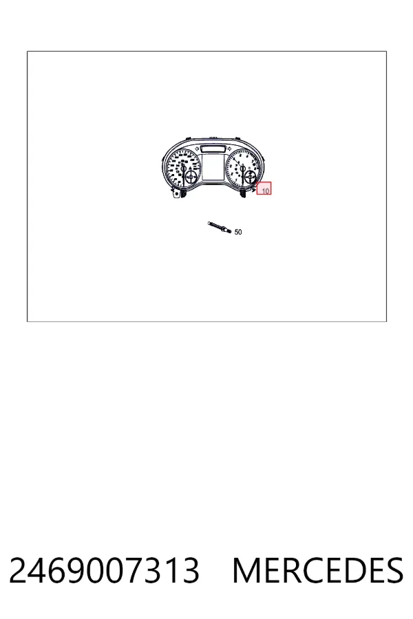 щиток приладу Mercedes A2469007313 ціна, від 181.11 USD