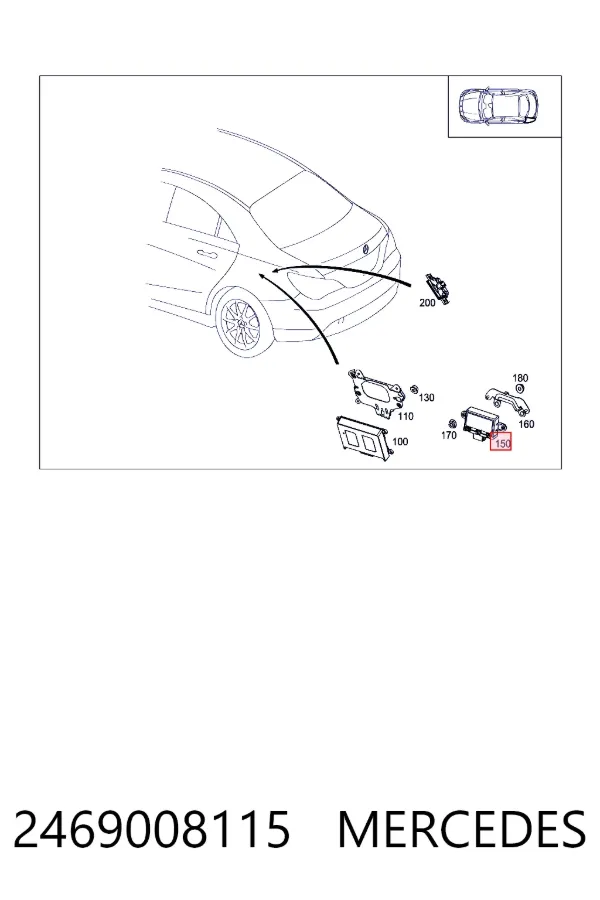 Модуль керування (ЕБУ) повним приводом Mercedes A2469008115 ціна, від 24.37 USD