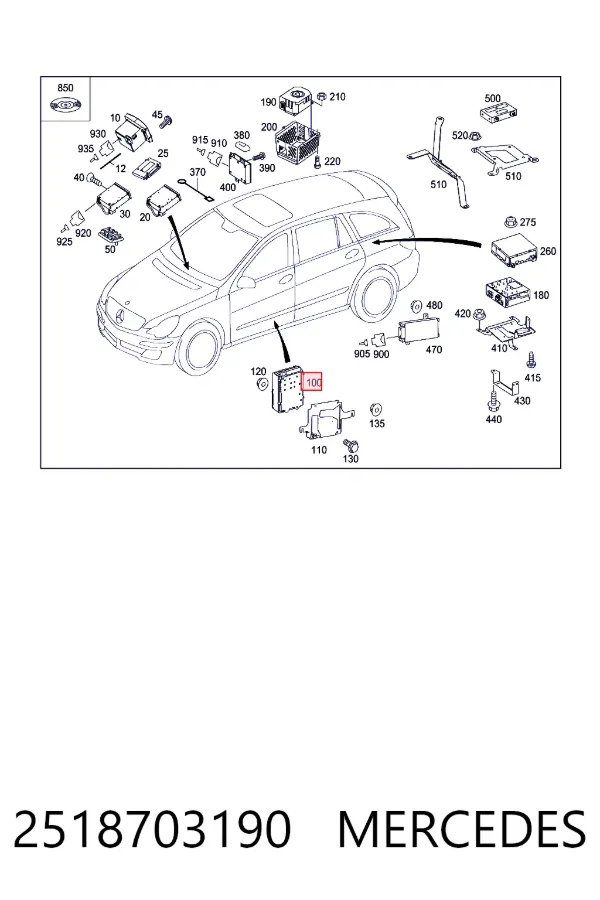 Купити A2518703190 Mercedes 