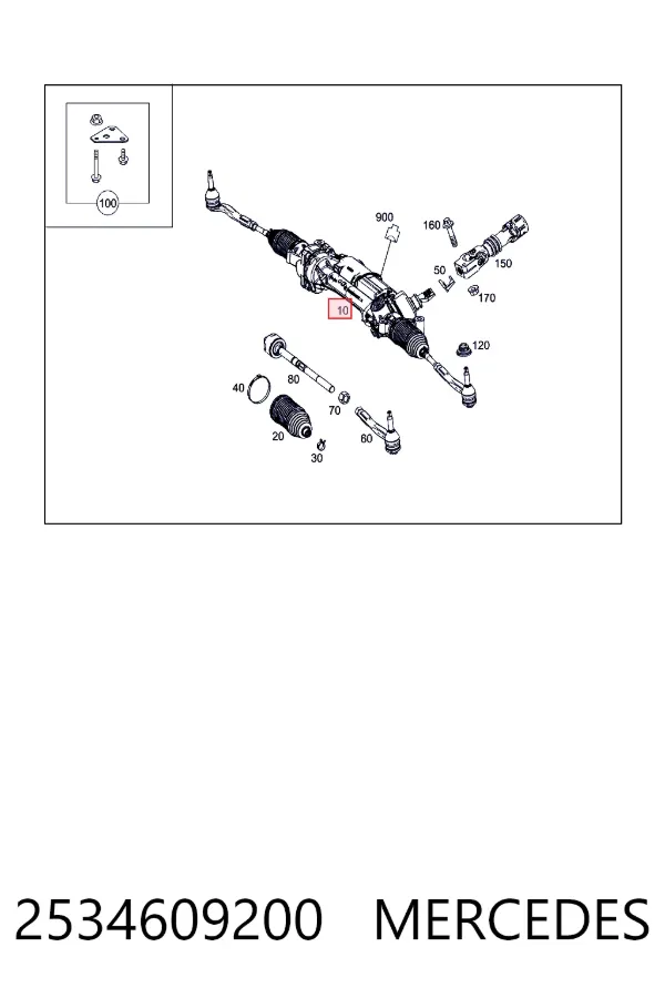 Управління рульове в зборі Mercedes A2534609200 ціна, від 684.11 USD
