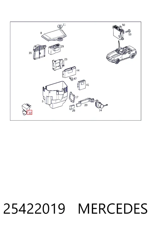 A0025422019 Mercedes 