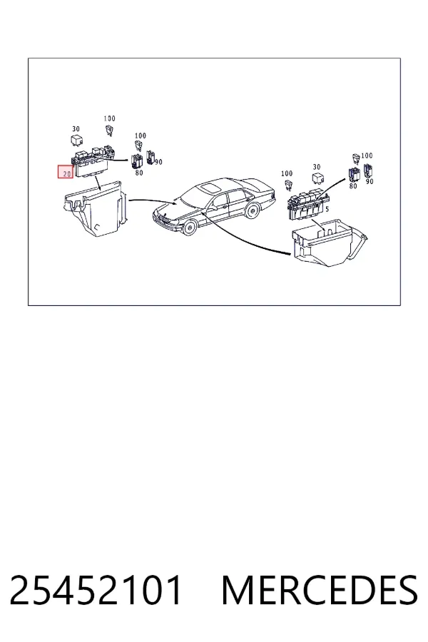 Купити A0025452101 Mercedes Корпус запобіжників