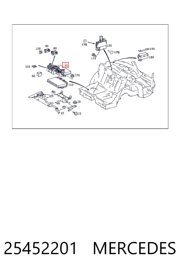 Монтажний блок Mercedes A0025452201