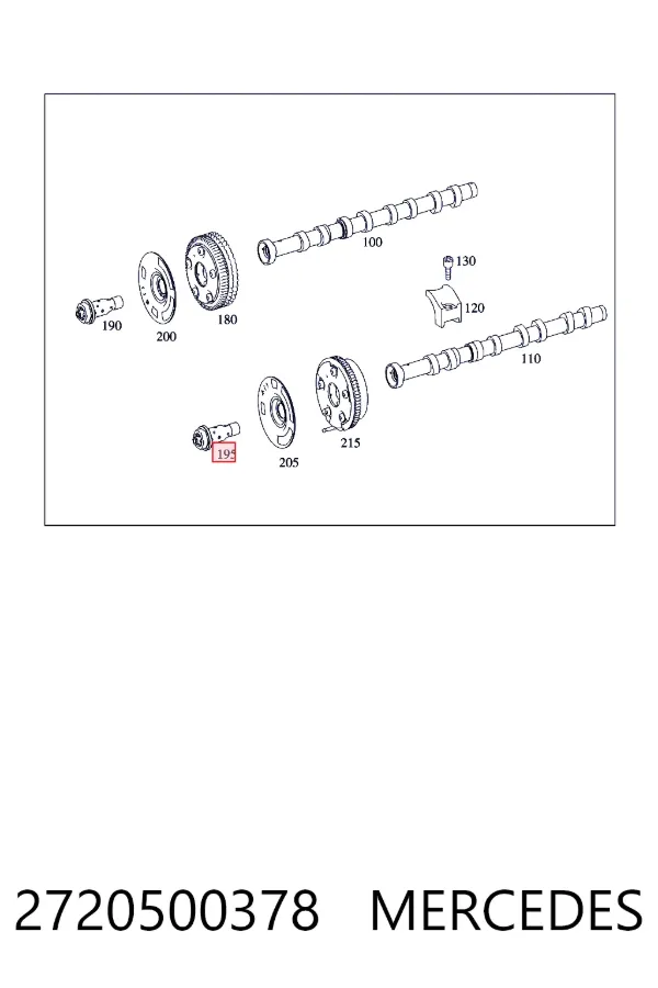 Клапан фазорегулятора A2720500378 Mercedes