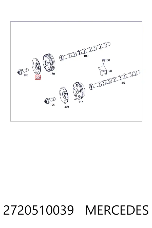 Купити A2720510039 Mercedes Імпульсне кільце датчика розподільного вала