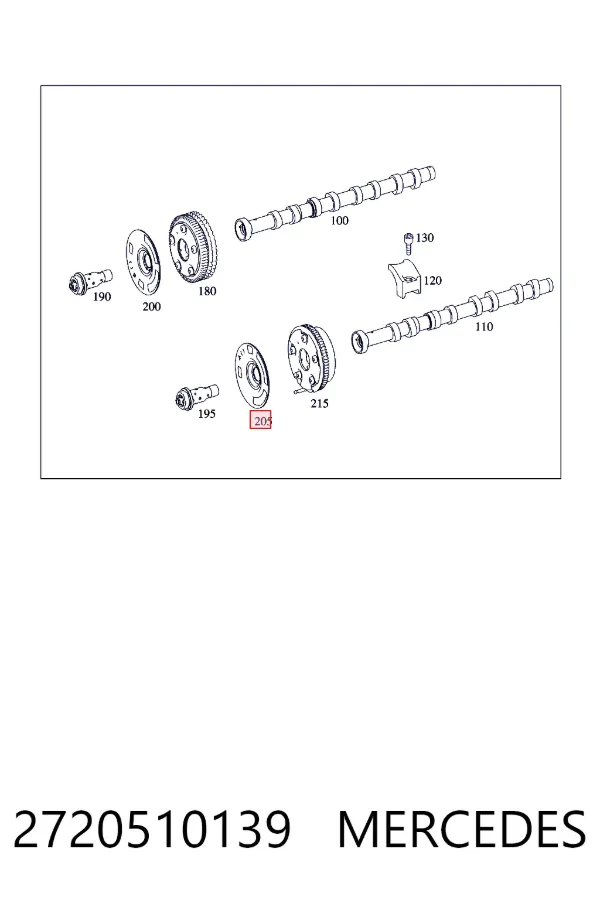 Купити A2720510139 Mercedes Імпульсне кільце датчика розподільного вала