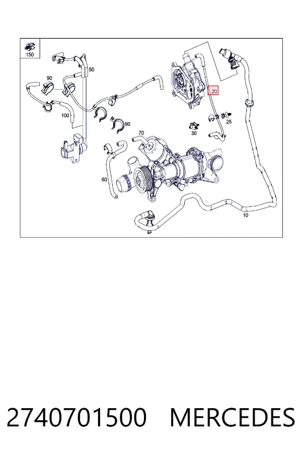  Mercedes A2740701500 ціна, від 11.29 USD