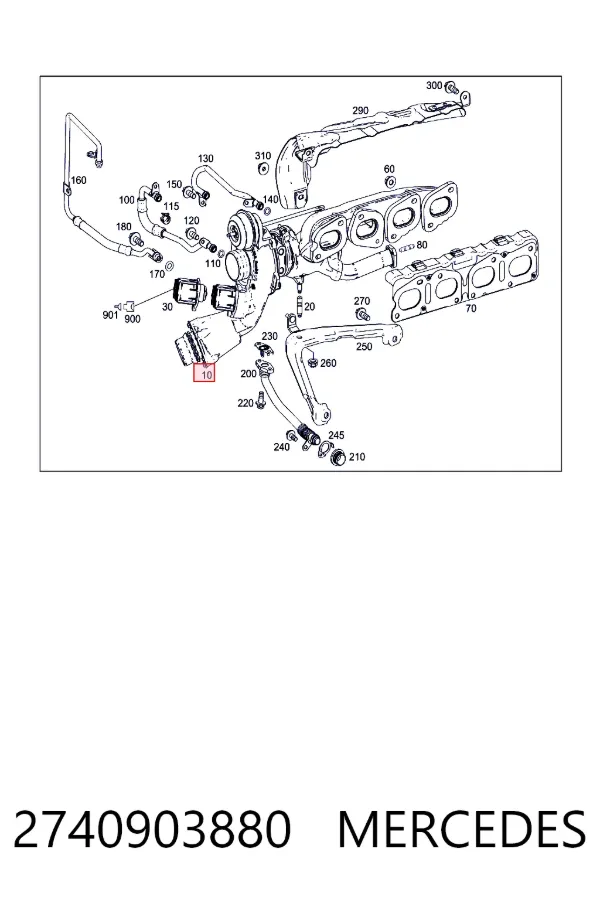Турбіна Mercedes A2740903880 ціна, від 136.71 USD