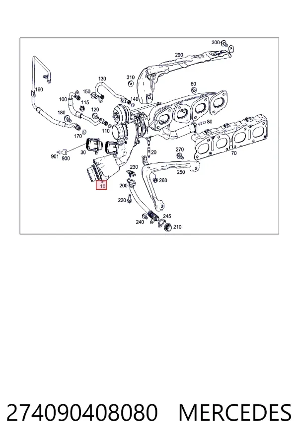 Турбіна Mercedes A2740904080 ціна, від 606.28 USD