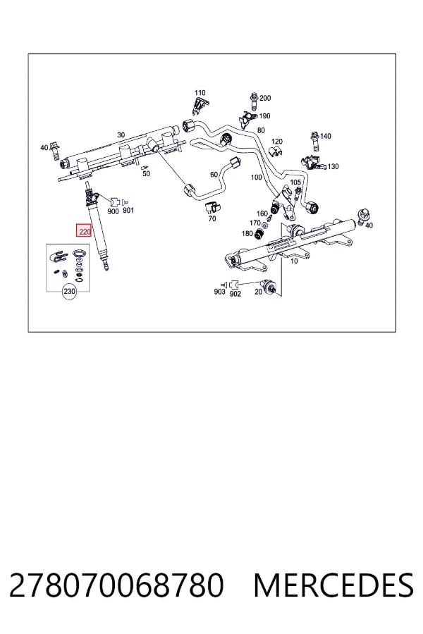 Форсунка інжектора Mercedes A2780700687