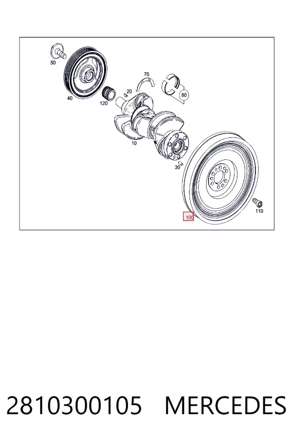 A2810300105 Mercedes Демпферний маховик