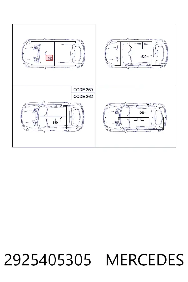  Mercedes A2925405305 ціна, від 201.88 USD