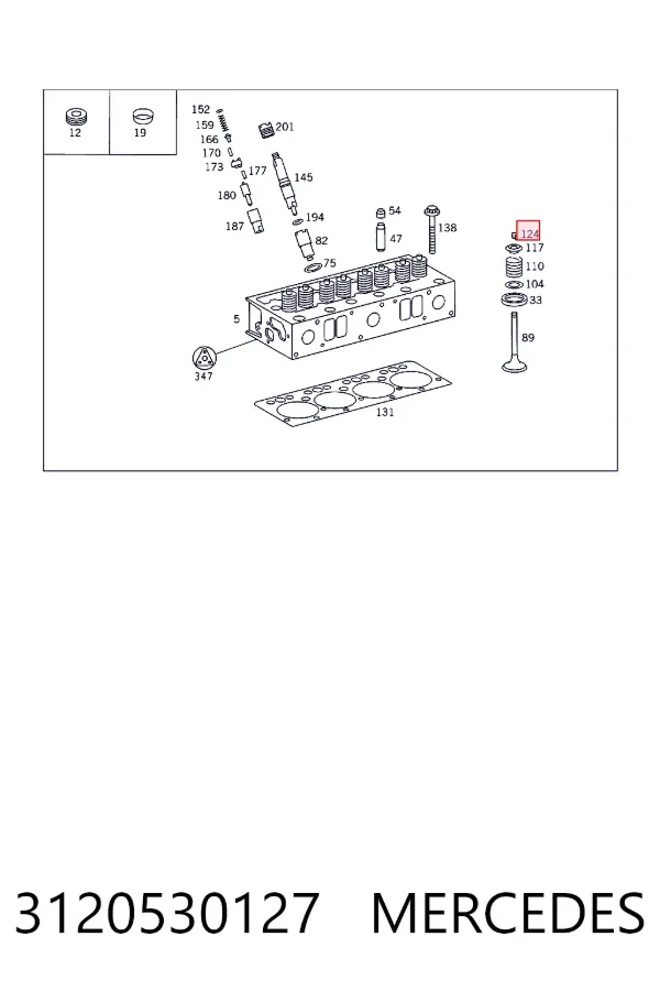 Купити A3120530127 Mercedes Сухар клапану