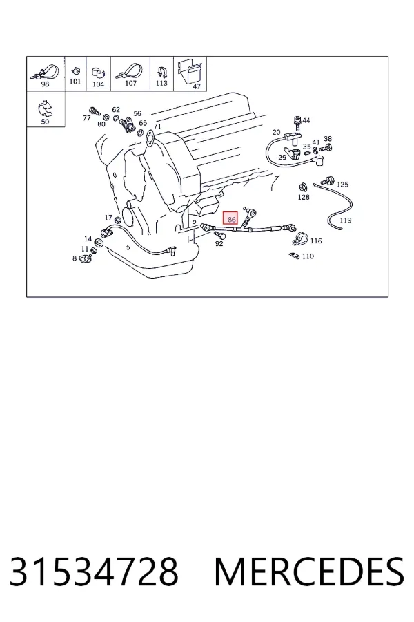 Датчик детонації Mercedes A0031534728 ціна, від  