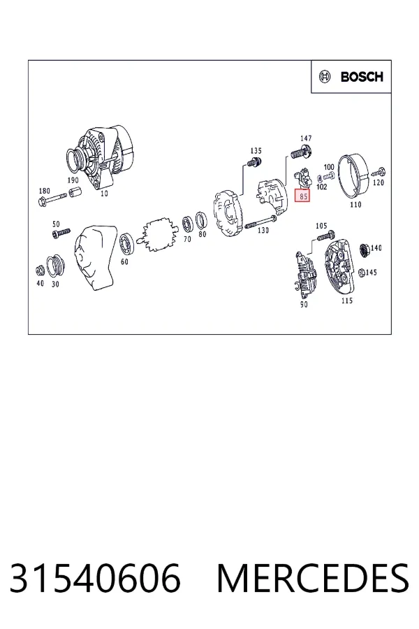 A0031540606 Mercedes Реле-регулятор (напруги)